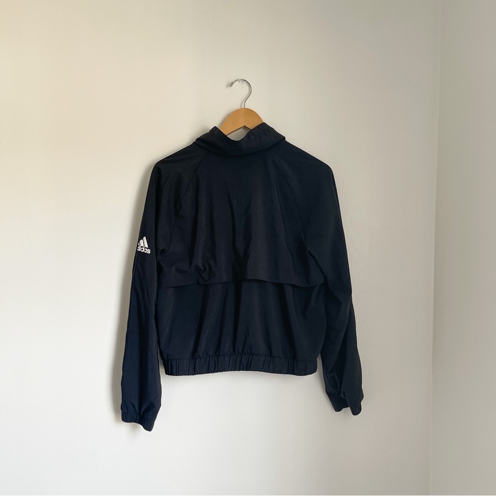 Adidas Cropped Jacket - Black - Size Medium - Picture 2 of 2